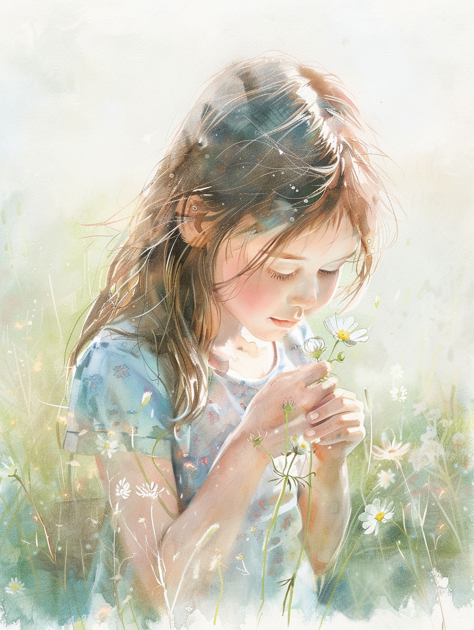 u5452632183_a_gentle_girl_holding_a_single_flower_soft_waterc_2ccf892c-de01-465e-9bc2-9f4b7e051da6_1